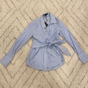 Romeo Juliet Couture striped asymmetric shirt